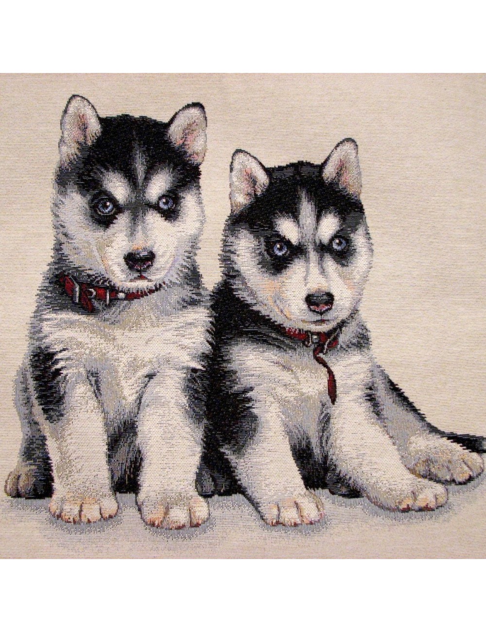 Cuscino gobelin disegno Husky