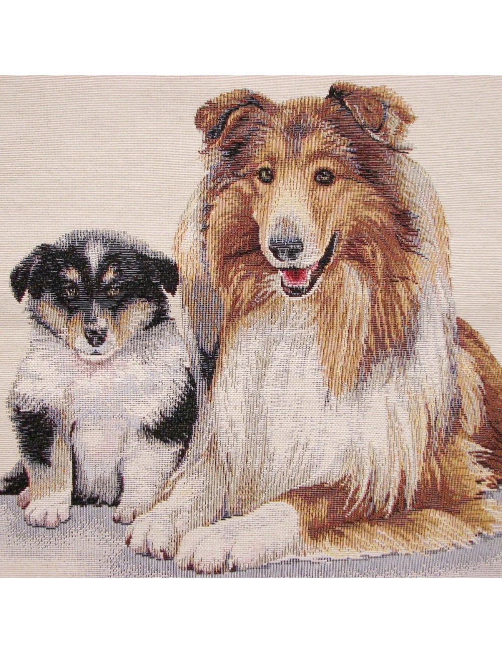 Cuscino gobelin disegno Collie