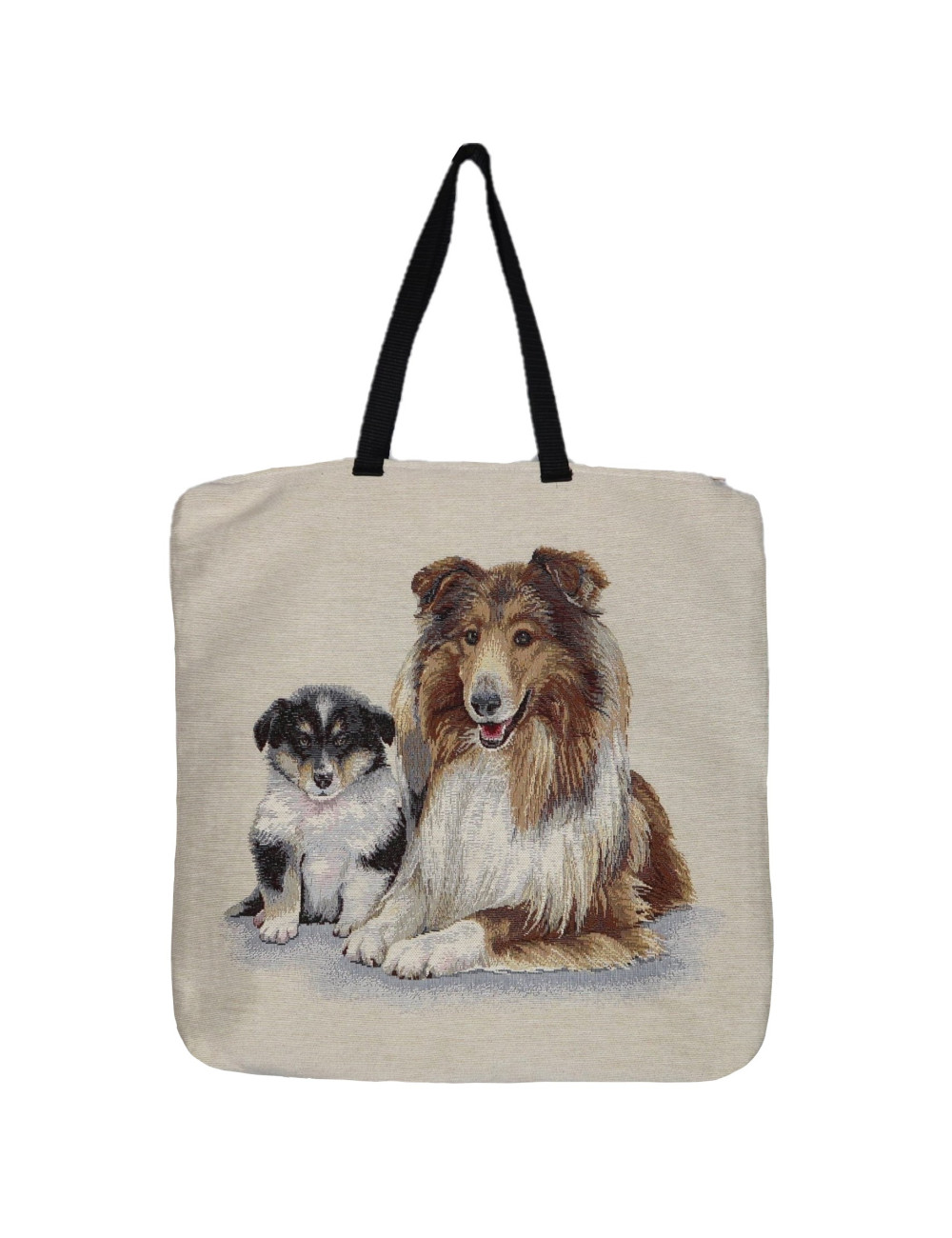 Borsa gobelin disegno Collie